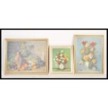 A collection of mid to late 20th century oil on board / canvas still life paintings of flowers etc