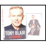 Political Interest - Tony Blair A Journey. Signed hardback copy. Published Hutchinson London.