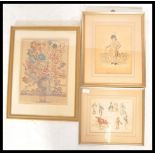 A collection of 19th Century Victorian etchings to include a hand coloured etching published by