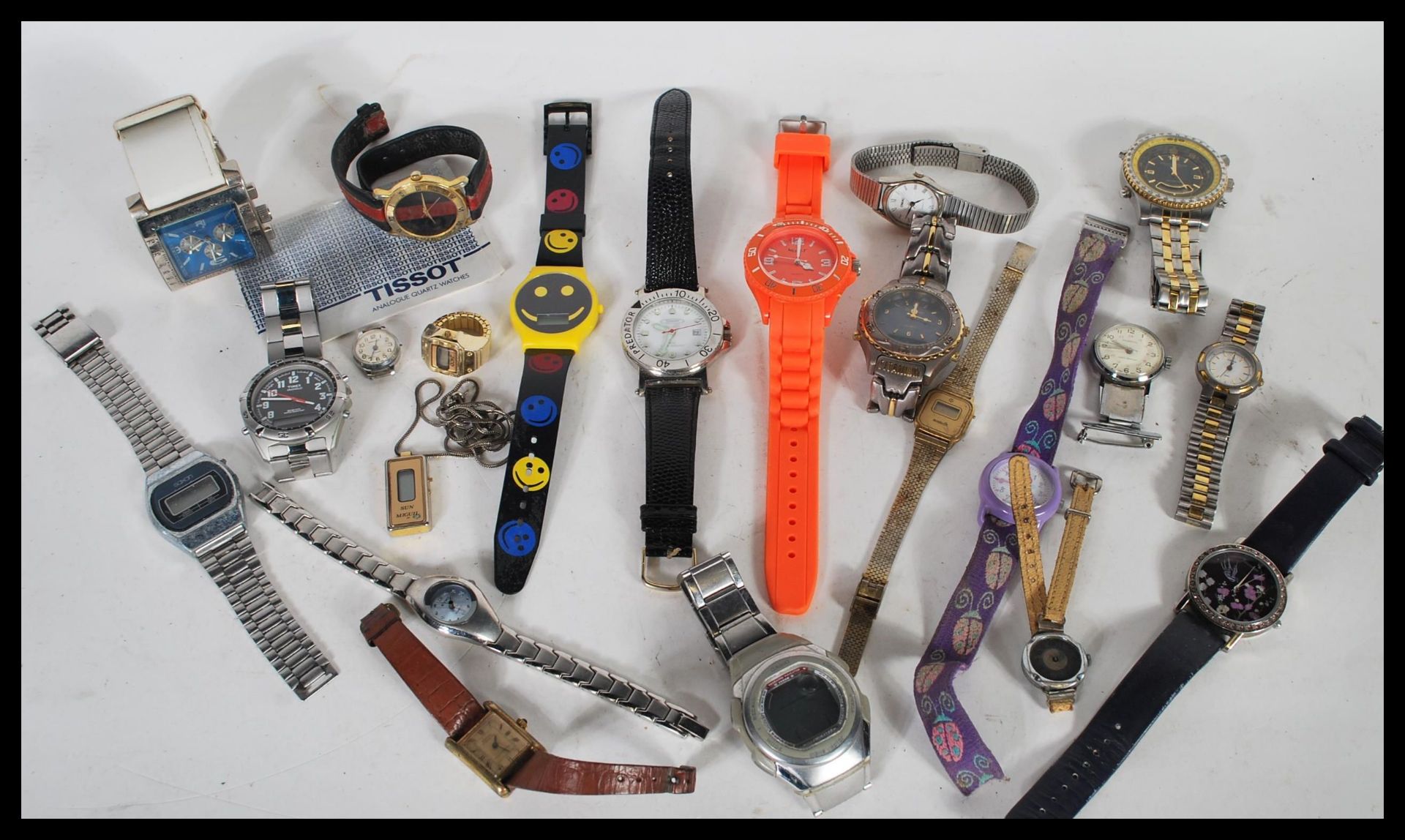 A collection of contemporary watches Ingersoll, Timex, Casio, Field and Stream Aviator, Persio,