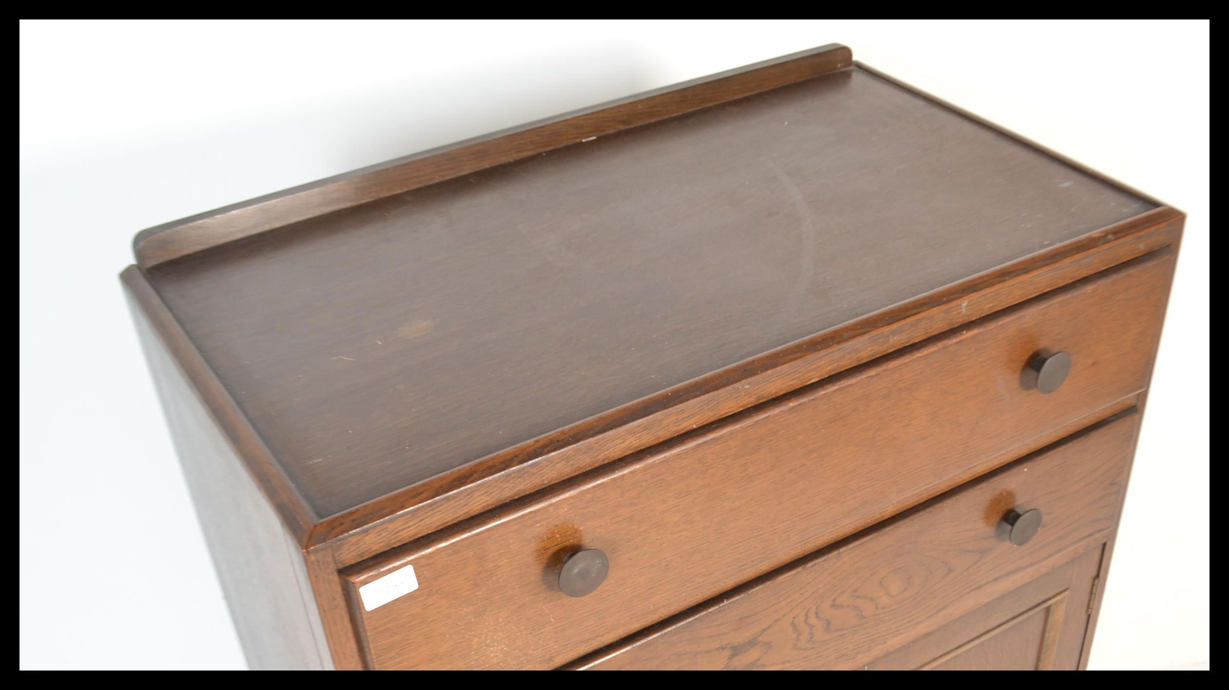 A vintage early 20th Century circa 1930's mahognay tallboy, chest cupboard two long drawers over - Image 4 of 6
