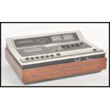 A vintage 20th Century Sony stereo cassette tape player Model No TC 177SD. Teak cased with