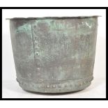 A good, very large 19th century Victorian Industrial copper wash bin copper / planter of