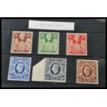 Great Britain stamps.1939 George VI 2/6 to £1 High values (Set 6 values).Both 10/-: Dark Blue