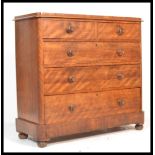 A 19th Century Victorian chest of drawers, two short drawers over three long drawers with fitted