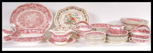 A large extensive Mason's Vista pattern service consisting of plates, tureens, cups, saucers, jugs
