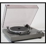 A vintage  cased Sony resinamic sound record player / turntable / deck. Model No TTS 8000. Perspex