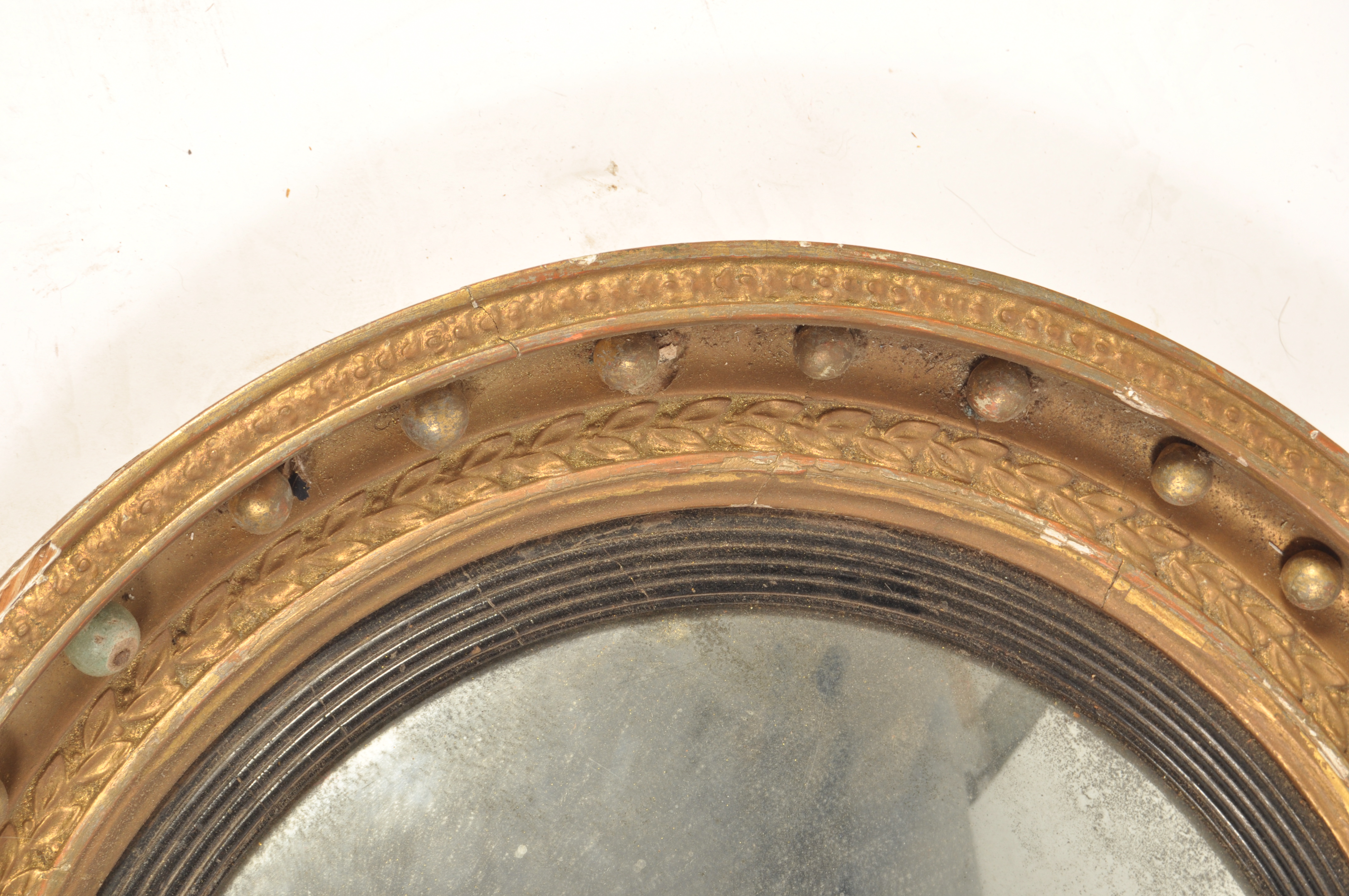 19TH CENTURY REGENCY GILTWOOD CONVEX COMPOSITE WAL - Image 2 of 4