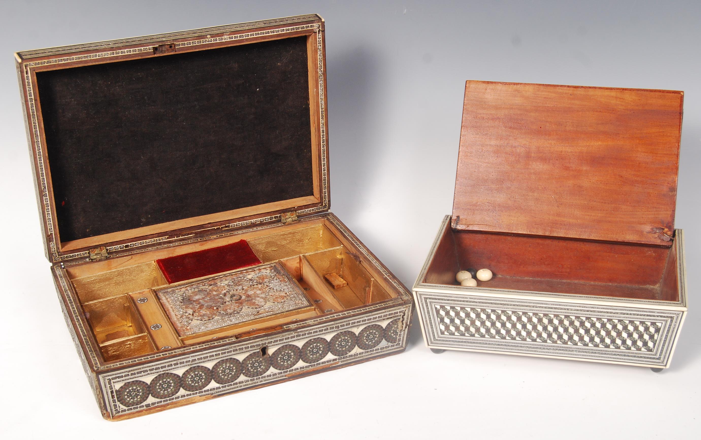 TWO 19TH CENTURY ANGLO INDIAN VIZAGAPATAM BOXES - Image 4 of 4