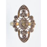 An Edwardian 18ct gold and diamond ring. The ring