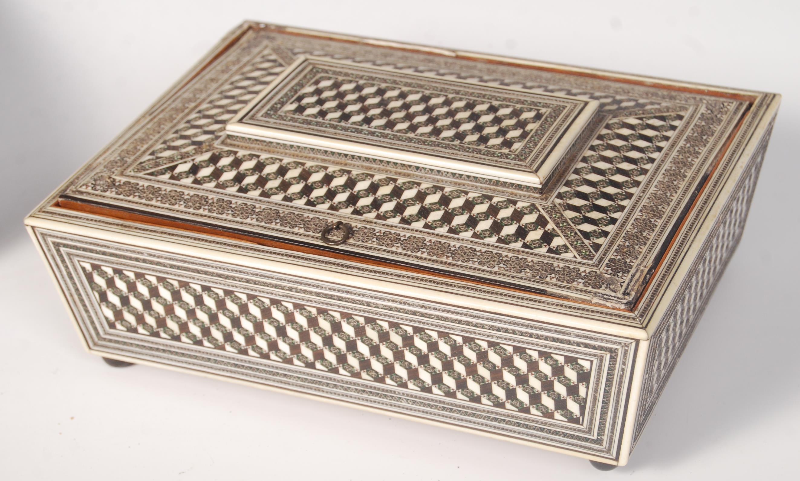 TWO 19TH CENTURY ANGLO INDIAN VIZAGAPATAM BOXES - Image 3 of 4