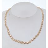 20TH CENTURY FRENCH STRING OF FRESHWATER PEARLS