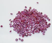 A selection of mixed cut Ruby, loose gemstones. Ap