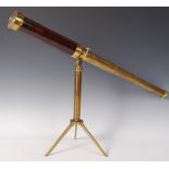 A 19TH CENTURY R B BALE ROSEWOOD AND BRASS TELESCO