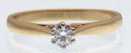 HALLMARKED 9CT GOLD SINGLE STONE DIAMOND SOLITAIRE