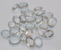 A selection of oval mixed cut Beryl variety Aquama