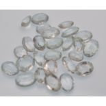 A selection of oval mixed cut Beryl variety Aquama