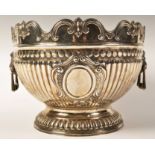 VICTORIAN HALLMARKED SILVER PUNCH BOWL SHEFFIELD 1