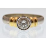 18CT GOLD AND DIAMOND SOLITAIRE RING