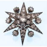 19TH CENTURY DIAMOND AIGRETTE BROOCH