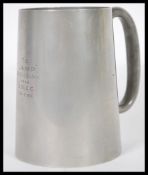 A vintage early 20th Century pre WWII Second World War Military Interest pewter tankard with novelty