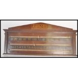 A late 19th Century Victorian mahogany billiards scoreboard by W. Jelks and Son Billiard Table