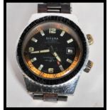 A mid 20th century gentleman's stainless steel Sicura Super Waterproof 400 Automatic bracelet watch,