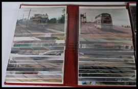 Vintage Tram & Trolleybus collection of colour photographs (x700) seven albums. 6"x4" with smaller