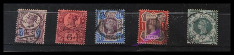 STAMPS GB 1887 Queen Victoria Jubilee issue. Set of 12. Very fine used with true colours.