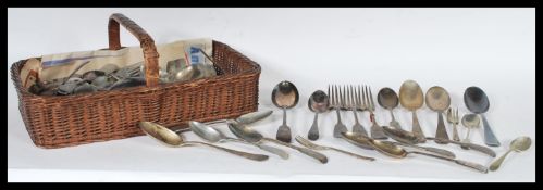 A collection of vintage early 20th Century flatware in the Kingd pattern to include knives, forks,