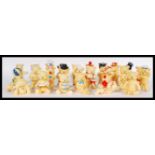 A collection of danbury mint ceramic bears, to include polar bear, diving bear, poor bear, yoga