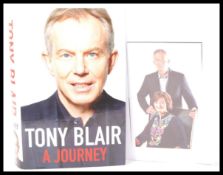 Political Interest - Tony Blair A Journey. Signed hardback copy. Published Hutchinson London.