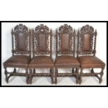 A set of four late 19th Century Victorian carved o