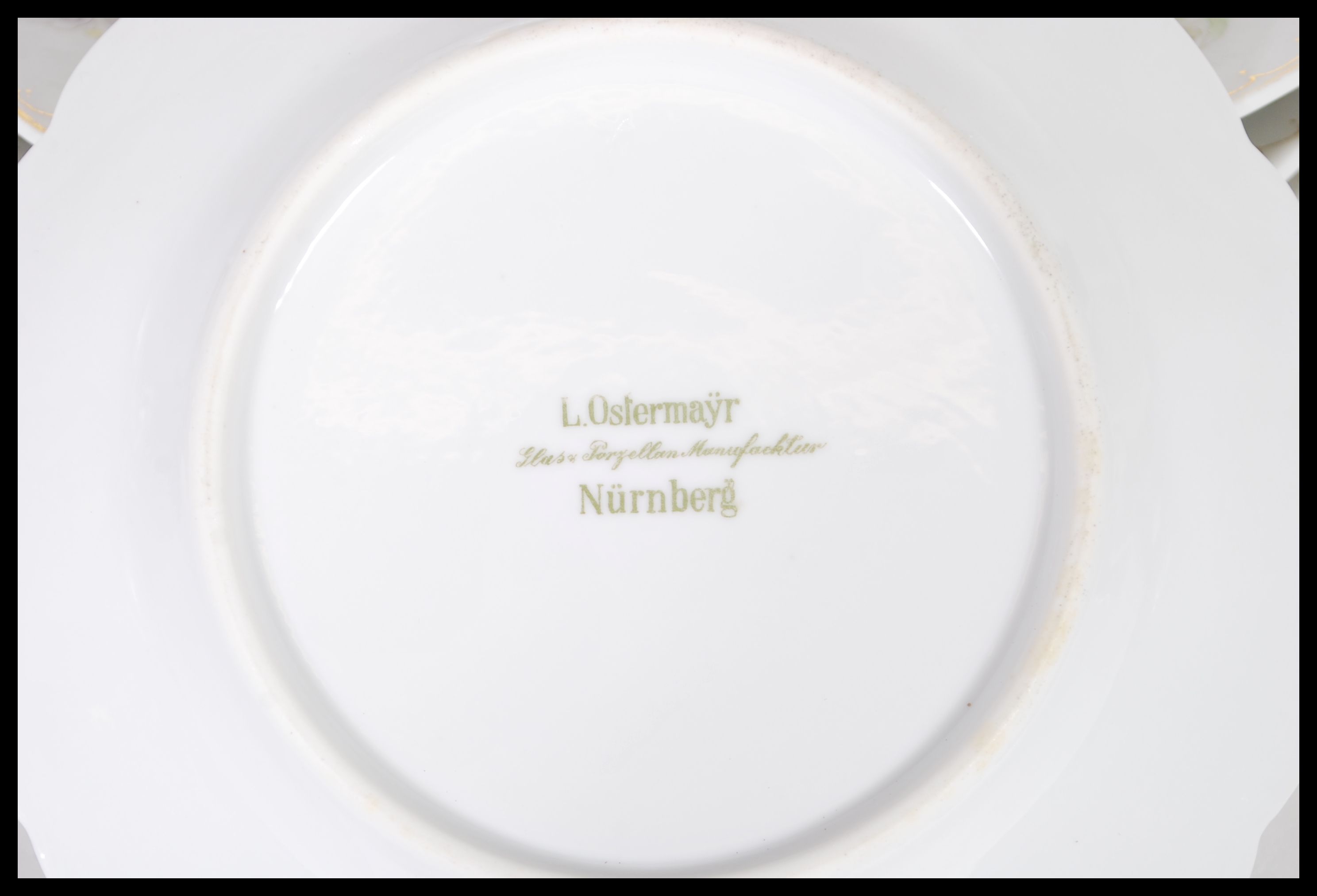 A 20th Century German porcelain dinner service having hand painted floral decoration consisting of - Image 5 of 5