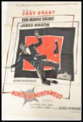 Two vintage retro informational posters to include Alfred Hitchcock's North by Northwest released by