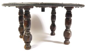 LATE 19TH / EARLY 20TH CENTURY ANTIQUE SHIELD WHEEL COFFEE TABLE