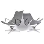 CHARLES & RAY EAMES MODEL 684 RARE PAIR OF ARMCHAIRS