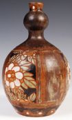 BOCH LA LOUVIERE D.668 M ANTIQUE VINTAGE ART DECO GOURD VASE