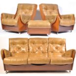 G-PLAN ' SADDLE ' 1960'S RETRO SOFA SUITE BY VICTOR B. WILKINS