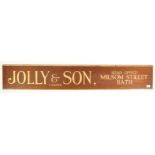 JOLLY & SON LTD LATE 20TH CENTURY GILT AND MAHOGANY SIGN