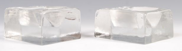 ITALIAN STUDIO ART GLASS ICE BLOCK PAPERWEIGHTS