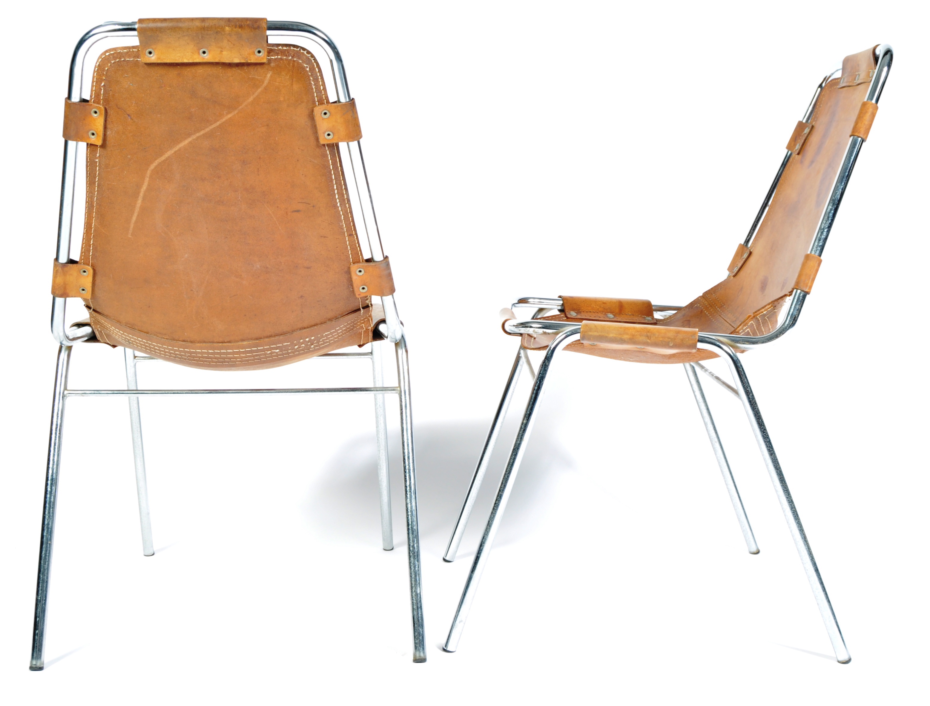 CASSINA LES ARC ORIGINAL 1970'S RETRO CHAIR BY CHARLOTTE PERRIAND - Image 4 of 7