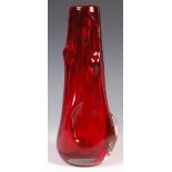 WHITEFRIARS STUDIO GLASS 'KNOBBLY' 9612 VASE BY WILSON & DYER