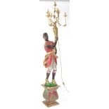 MID 20TH CENTURY ' BLACKAMOOR ' PLASTER CHANDELIER FIGURE