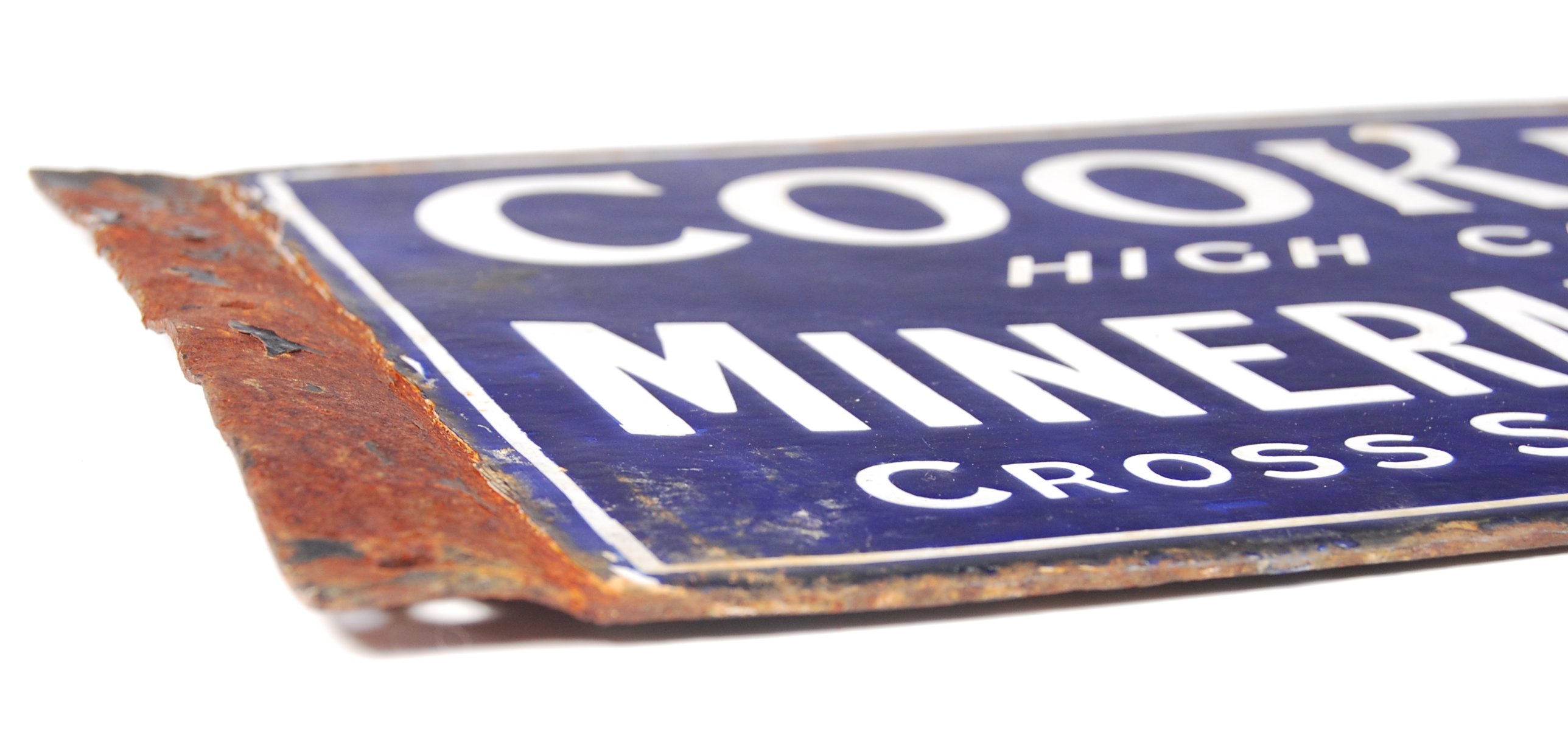 ANTIQUE VINTAGE DOUBLE SIDED ENAMEL SIGN ' COOKE'S MINERAL WATER ' - Image 4 of 4