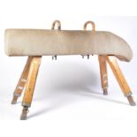 VINTAGE 20TH CENTURY POMMEL HORSE / GYMNASTIC VAULT BENCH