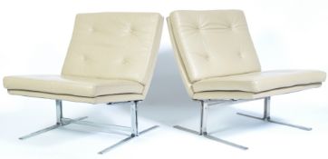 20TH CENTURY BUTTON BACKED AD CHROME EASY / LOUNGE CHAIRS