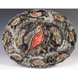 JOHN MORTLOCK STUDIO POTTERY CERAMIC PLATTER WITH UNUSUAL DESIGN