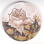 RUSCHA KERAMIK WANDTELLER GERMAN STUDIO ART POTTERY CHARGER