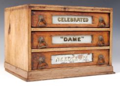 EARLY 20TH CENTURY HABERDASHERY COUNTER TOP DISPLAY CHEST